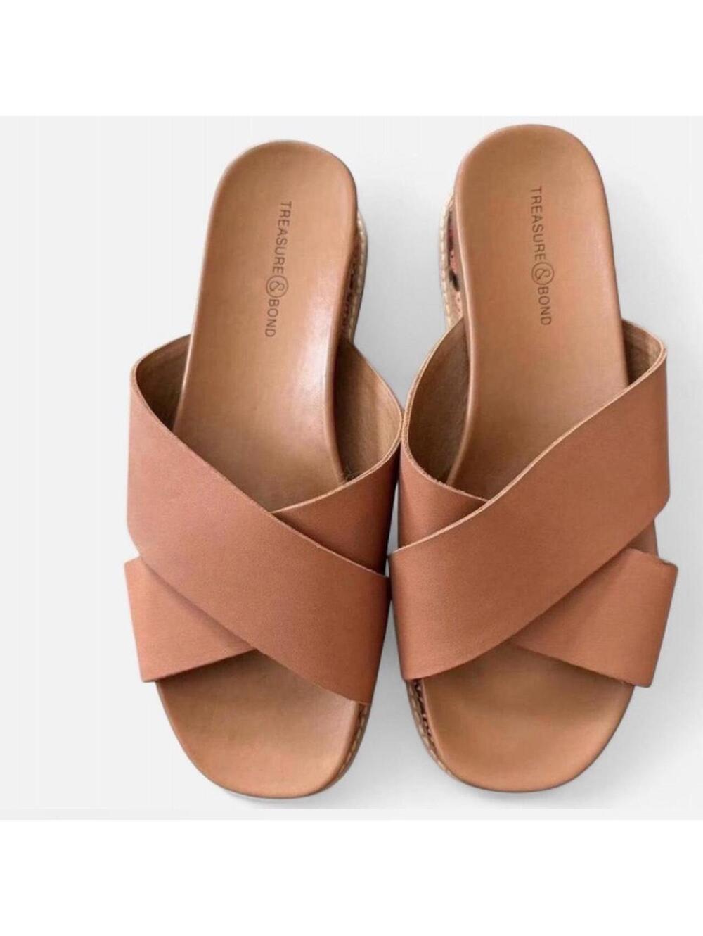 Women's Brown and Tan Sandal - Picture 3 of 3